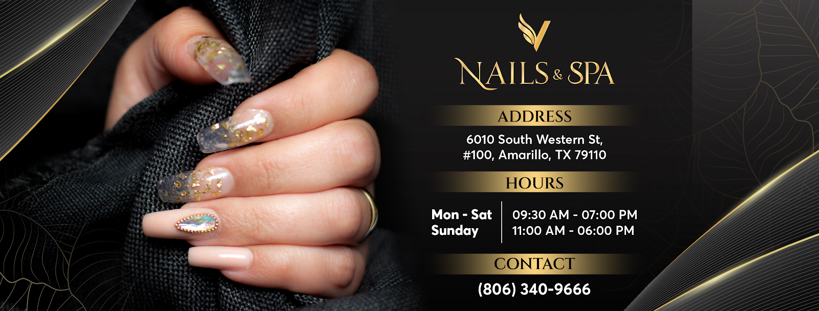 V Nails & Spa logo