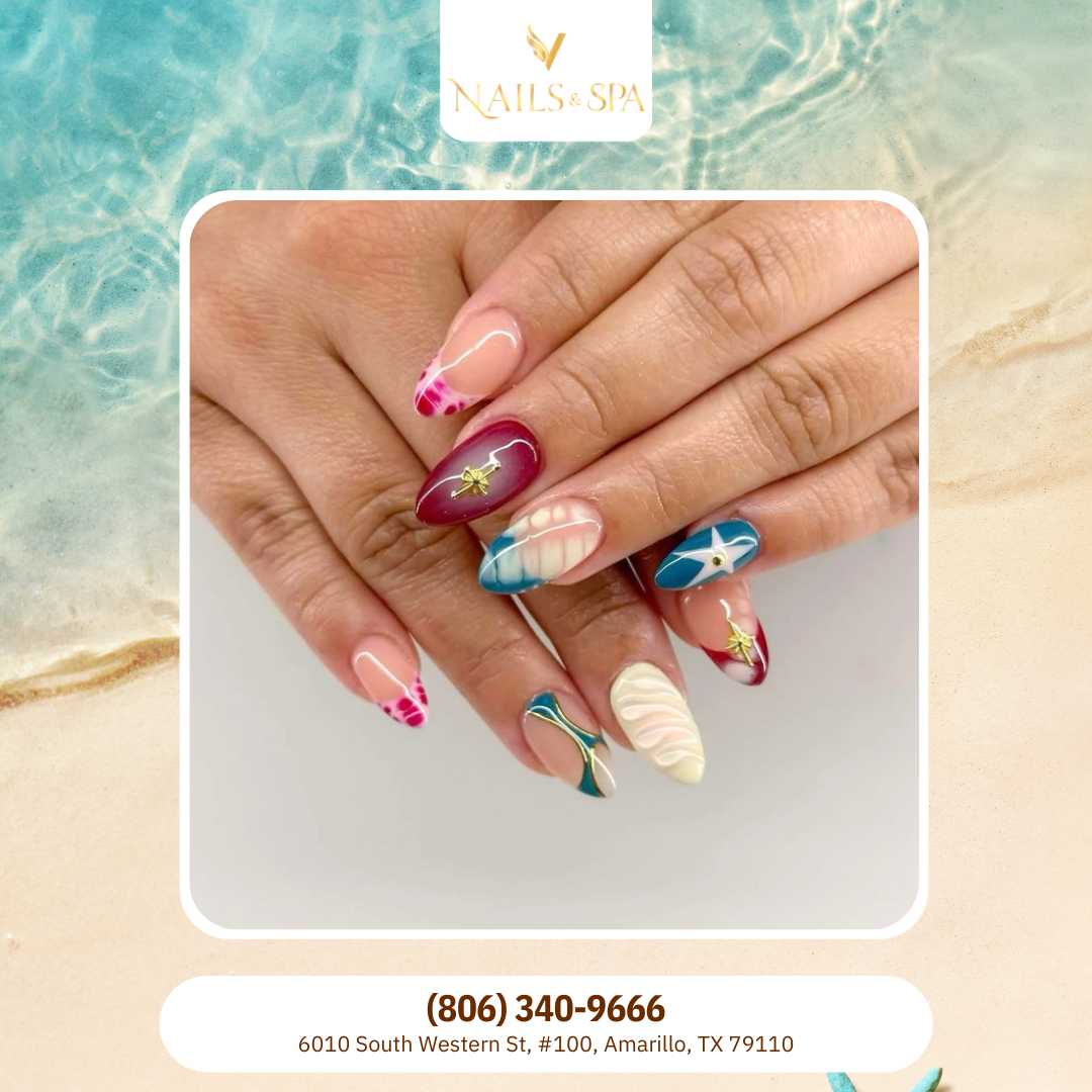 V Nails & Spa nail work in Amarillo, Texas